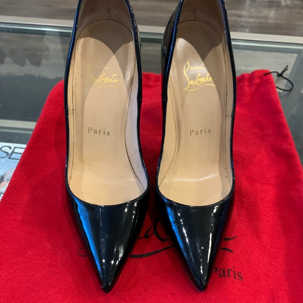 Christian Louboutin Black Patent So Kate Size 36